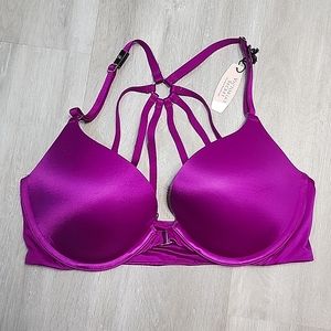 NWT Victoria's Secret Racerback Push-up Bra in 34C, Magenta Purple